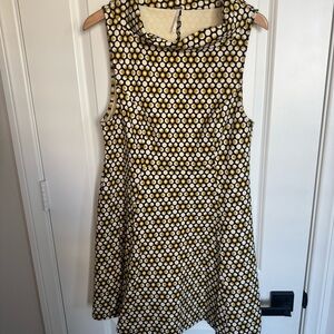 Free People Sabrina Swing Dress Retro Geometric Mod Print M